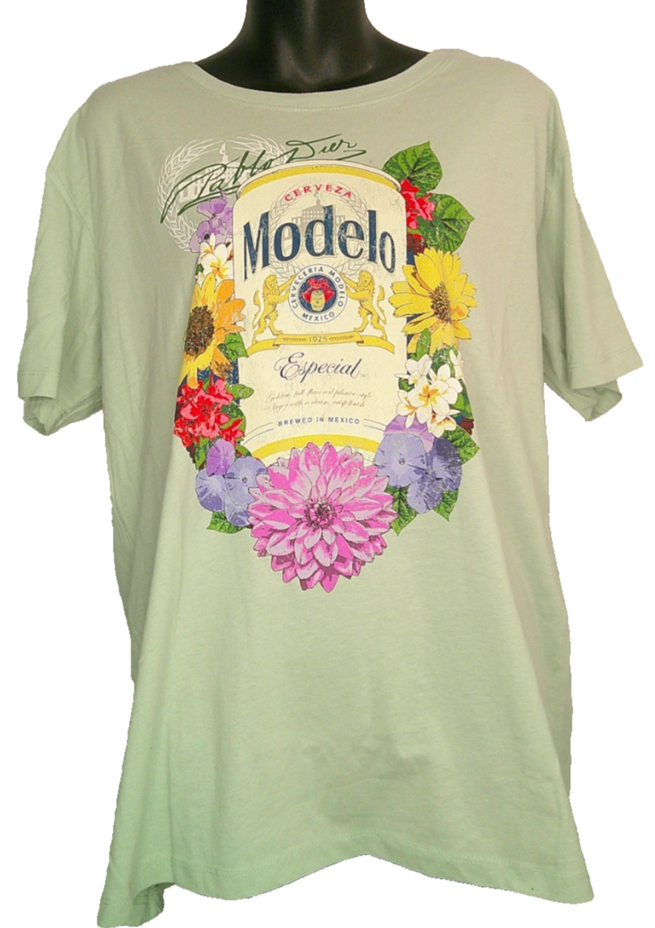Modelo Cerveza T-shirt Mint Green Women's Medium NEW